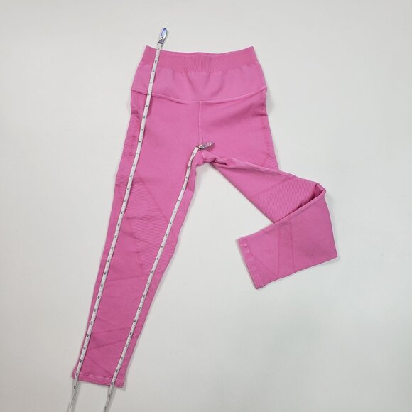Spiritual Gangster Seamless High Waist Leggings Women XS/S Bubblegum Pink Ribbed - Picture 3 of 16